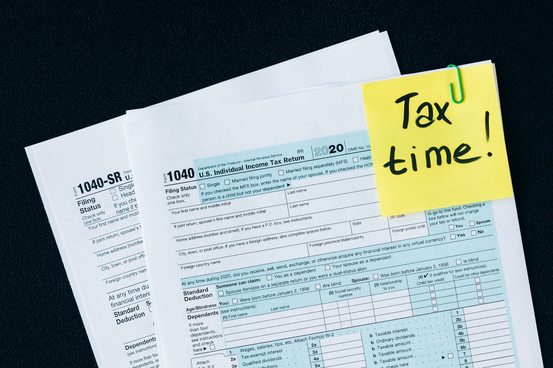 tax documents on the table