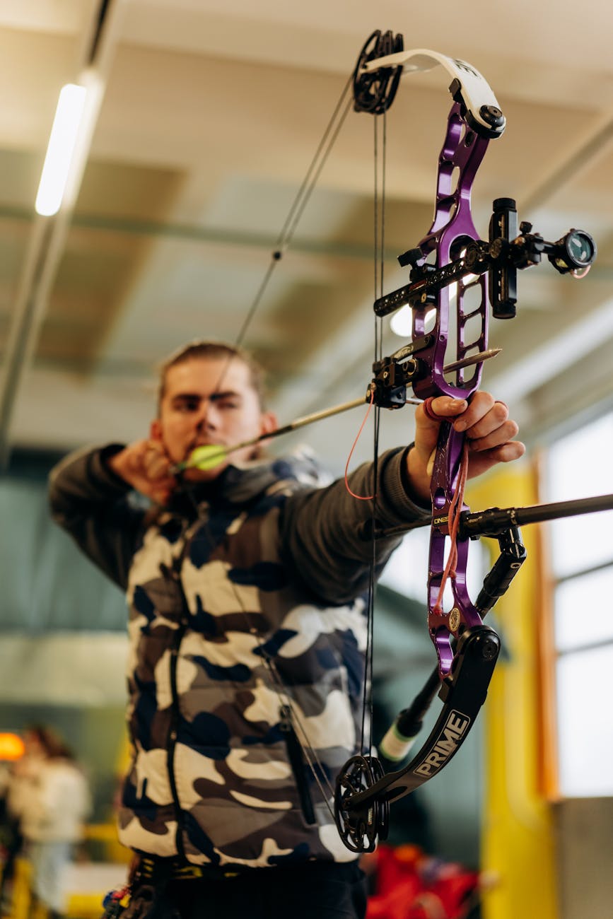 man with crossbow